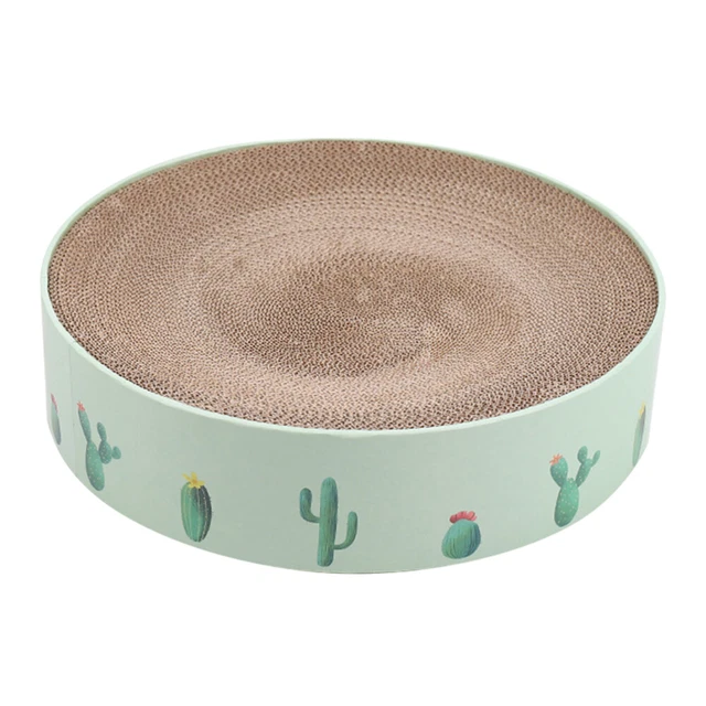 Poste rascador de cartón para casa con patrón de cactus rascador de gatos
