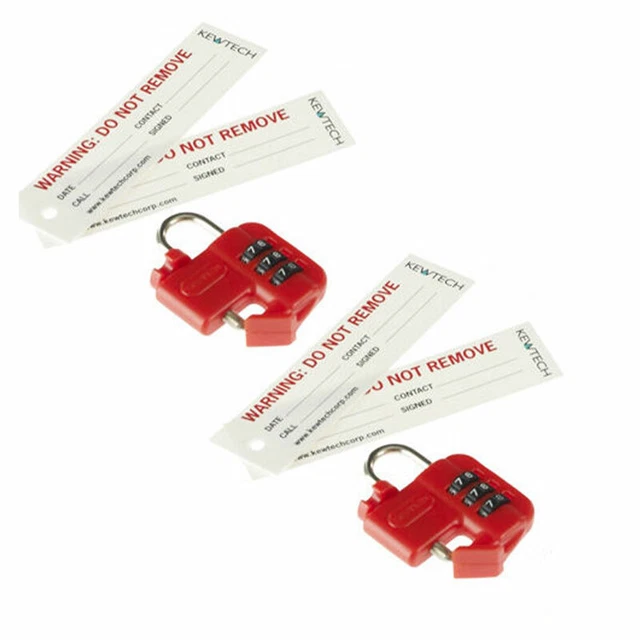 2 x Kewtech KewLok interruttore circuito combinazione isolamento sicuro dispositivo di blocco