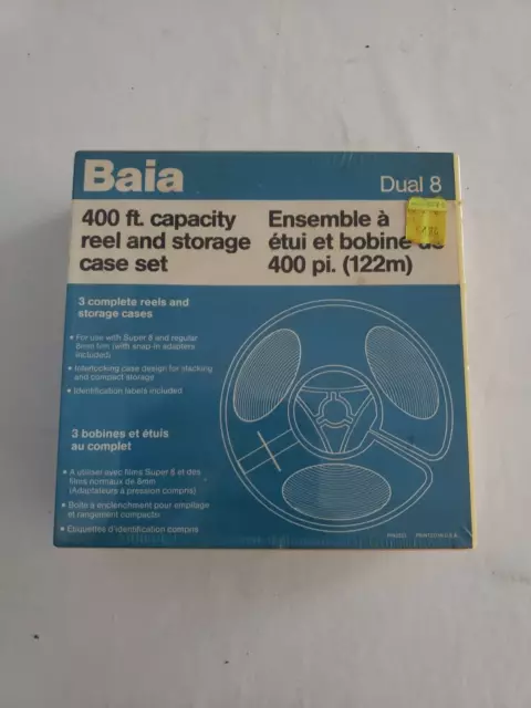 Baia dual 8 400ft. Capacity reel and storage case set pack of 3 SEALED NEW