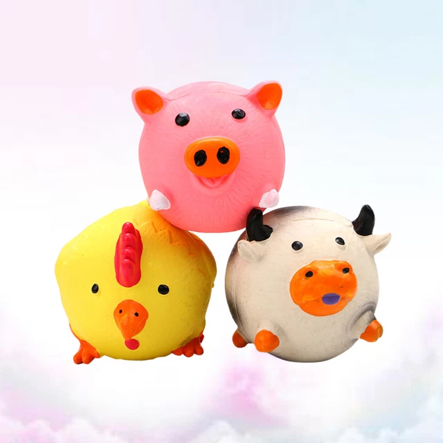3 Stk. Kleine Latexkugel Haustierhunde beißen Spielzeug Animal Design