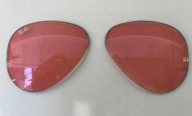 Ray Ban Obiettivi Evolve Originale RB3025 9065V7 Ricambio Aviatore Rosa 55 NUOVI!