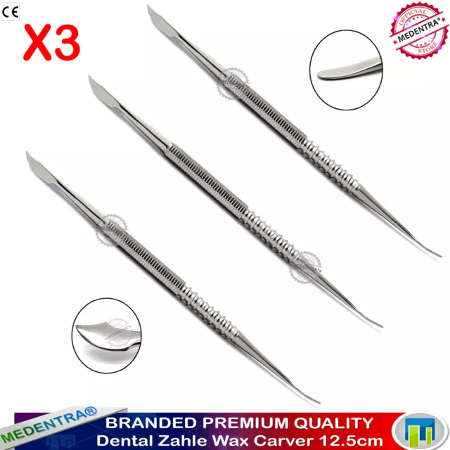 Set Of 3 Dental Wax Carving Tools Laboratory Waxing Carver Zahle