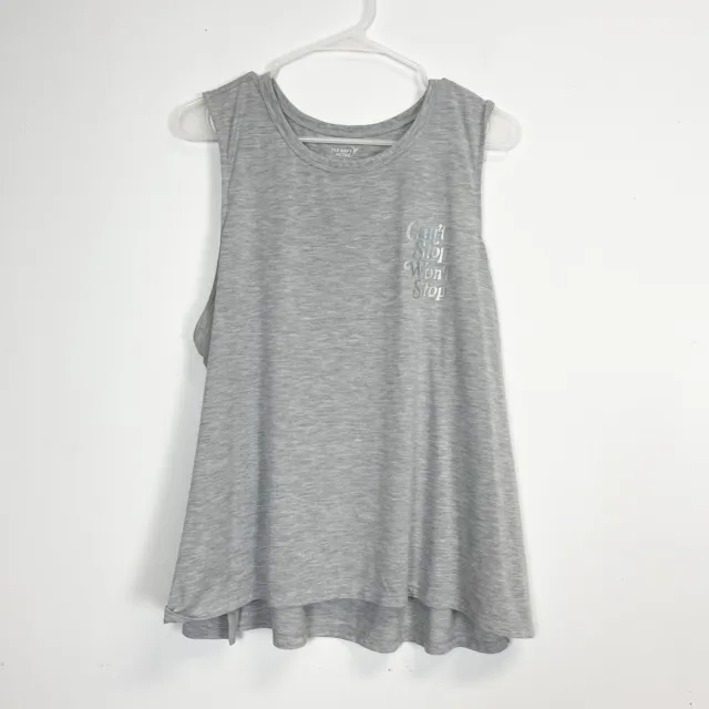 Old Navy Shirt Womens 2X Gray Tank Top Go Dry Sleeveless Cant Stop Wont Stop