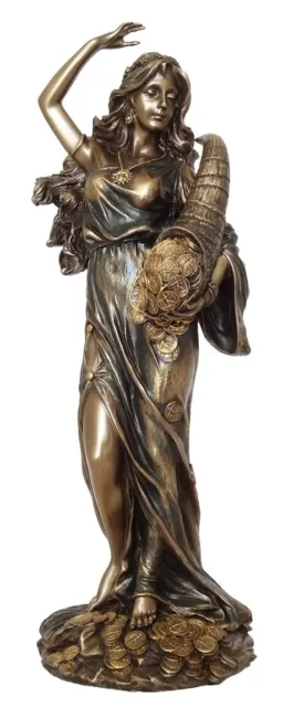 Veronese Bronze Figurine Goddess of Fortune Fortuna Statue Medium