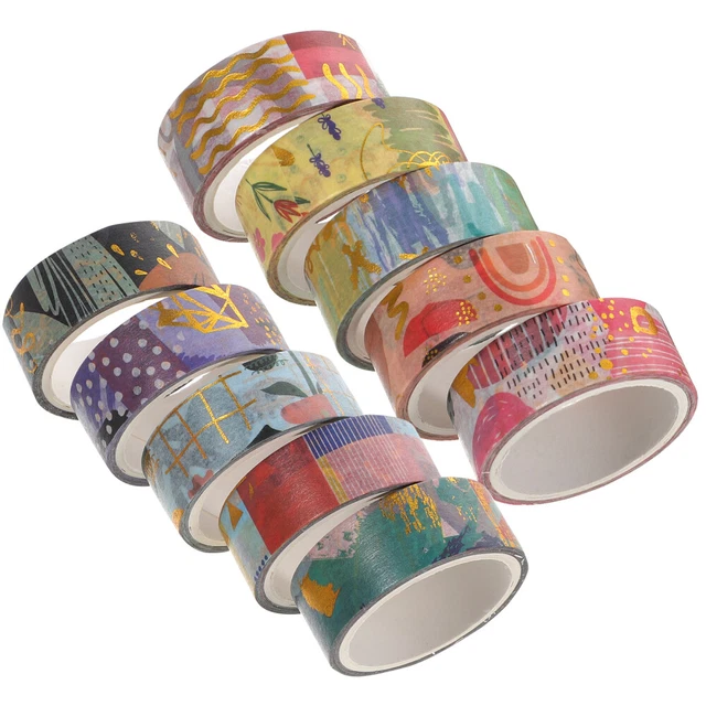 10 rouleaux de comptes à main bandes de washi bricolage bûches de scrapbooking 3