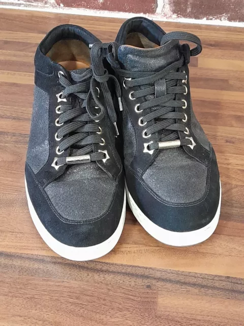 JIMMY CHOO MIAMI Trainers In Black Glitter UK3.5 EU36 45.00 PicClick UK