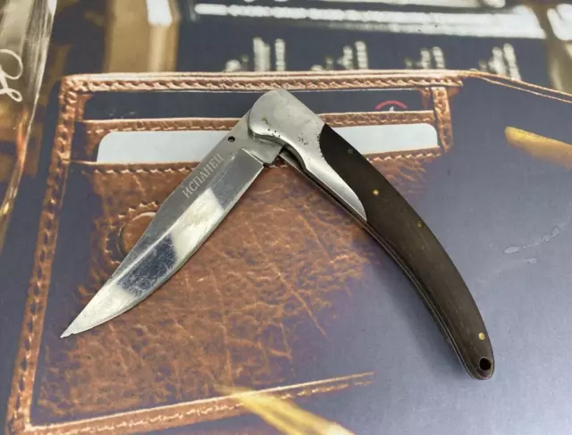 Vintage Pocket Knife Blade Steel Handle Wood Folding Men Russian Soviet Rare 20c