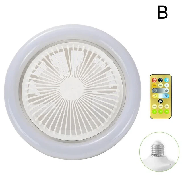 Simple Round Ceiling Fan With LED Light Modern Ceiling Fan Light – UK