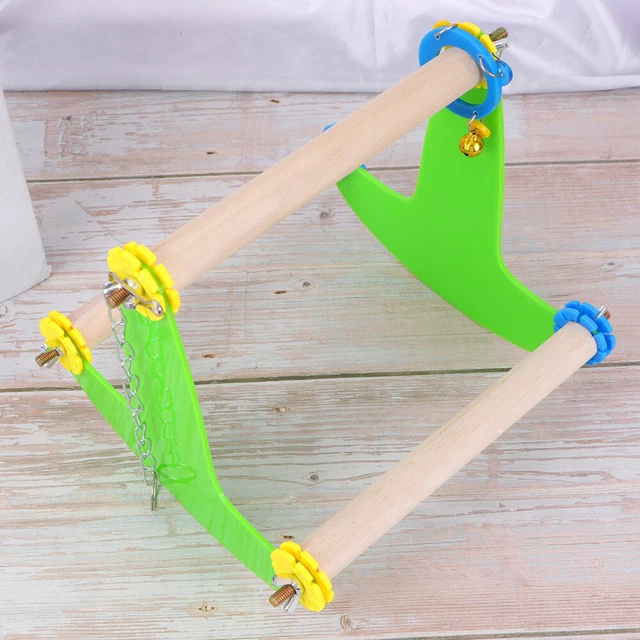 1pc stehenden rack vogel laufstall papagei kauen spielzeug
