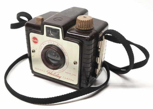 DE COLECCIÓN Brownie Holiday Cámara Lente DAKON 127 Cámara de película Cuerpo de baquelita USADO
