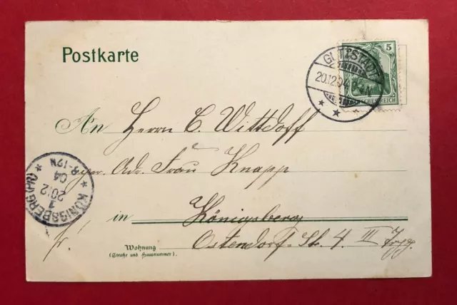 Litho AK GLOTTAU in Ostpreussen 1904 Kalvarienberg, Kirche Ermländisches ( 83018 2
