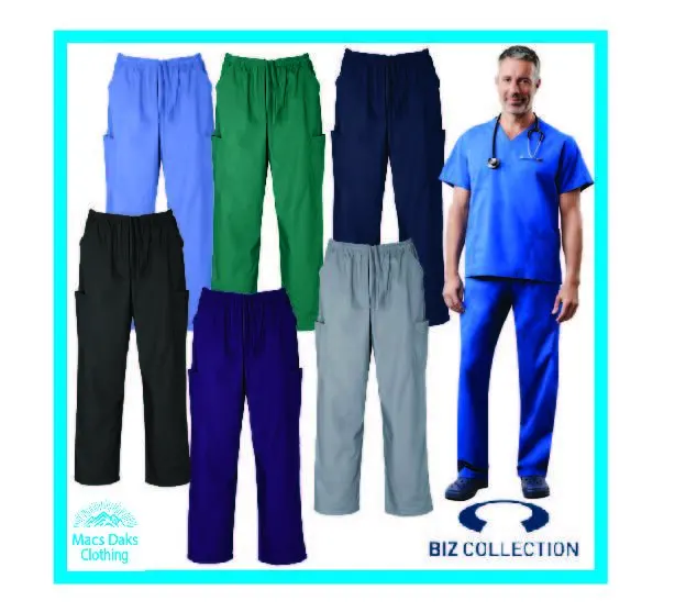 Biz Collection UNISEX NATURAL STRETCH SCRUBS CARGO PANT H10610  All colours