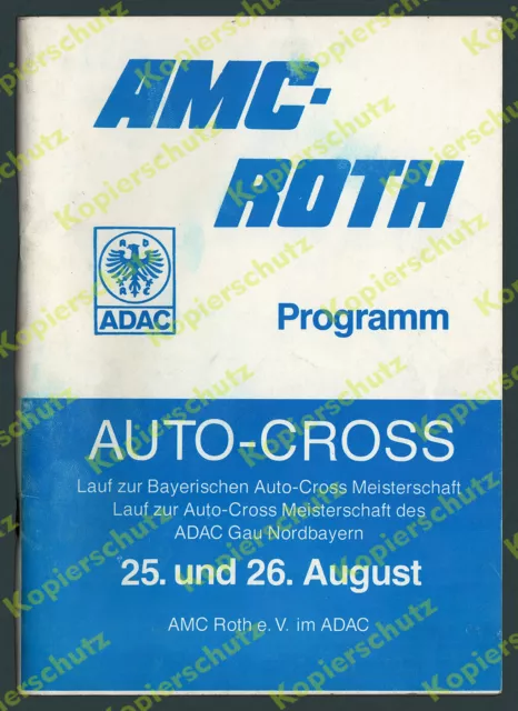 orig Rennprogramm 5. Rother ADAC-Auto-Cross Hiltpoltstein Motorsport Rallye 1979