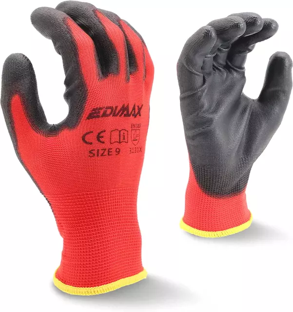 , Gants De Travail, Lot De 12 Paires, anti Coupure, Resistant Aux Abrasion, Nive