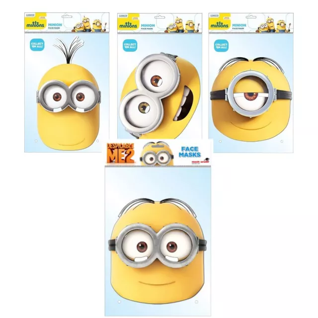 Minions Masks Despicable Me 2 Bob Dave Stuart Kevin Party Face Masks Movie Film