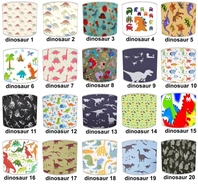 Kids Dinosaurs Lampshades Ideal To Match Bedding Sets Duvet Covers Curtains