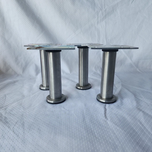 4 IKEA Capita Cabinet Legs Stainless Steel 6-1/4 to 6-3/4" Adjustable 0823 4 IKEA Capita Cabinet Legs Stainless Steel 6-1/4 to 6-3/4" Adjustable 0823