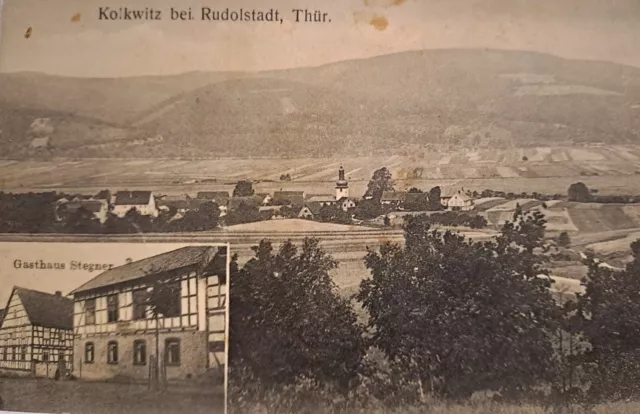 Ak Kolkwitz bei Uhlstädt-Kirchhasel / Rudolstadt  " Gasthaus Stegner "