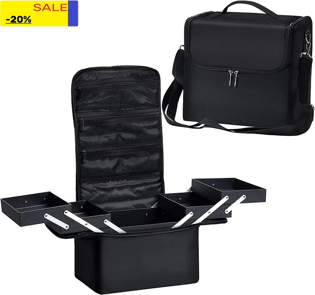 Vanity Case Makeup Storage Box Organiser Travel Train Case Luggage Makeup Case M