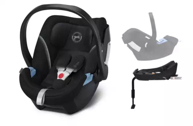 Newborn car seat Cybex Aton 5 Deep Black  + ISOFIX base 2-Fix CYBEX