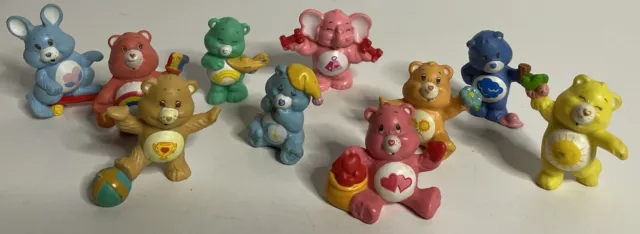 Bisounours Care Bears Carebears Lot de 10 figurines pvc figures Kenner vintage