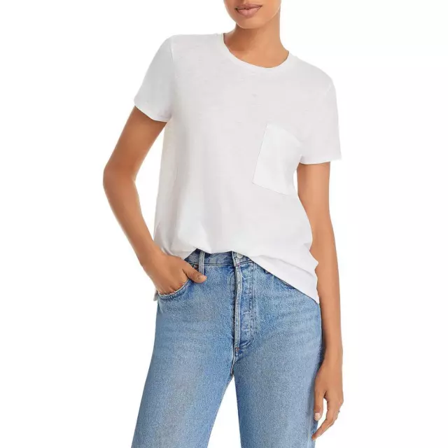 Goldie Womens Pima Cotton Whipstitch Trim Chest Pocket T-Shirt BHFO 5471