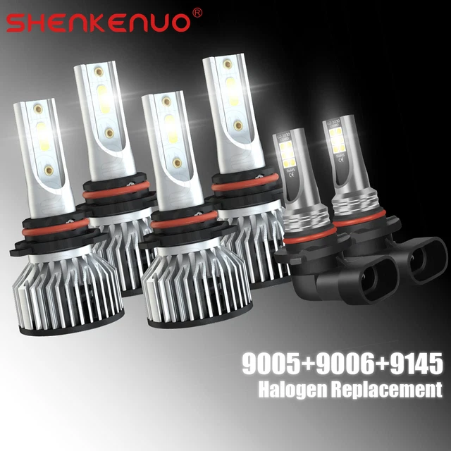 For 2003-2008 Toyota Matrix LED Headlight Hi/Lo Beam Fog Light Bulbs Combo 6000K
