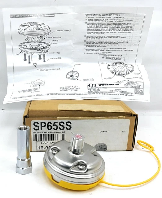 Haws SP65SS Occhio / Viso Lavaggio Axion Testa Assy & Stazione Parti