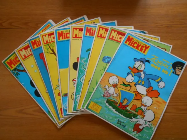 LE JOURNAL DE MICKEY LOT DE 10  N°840 AU 849  AN 1968   BON ETAT            cle