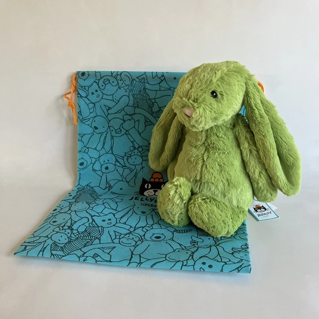 JELLYCAT MEDIUM BASHFUL Apple Bunny Rabbit Soft Toy Cuddly Plush With
