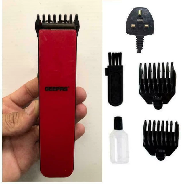 Geepas Professional 6Pc Hair Clipper Trimmer Shaver Electric Pro Barber