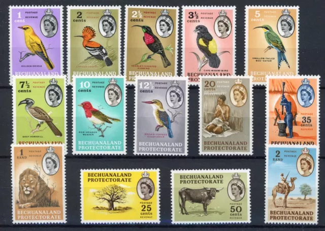 [81.254] Bechuanaland 1961 : Fauna - Good Set Very Fine MH Stamps