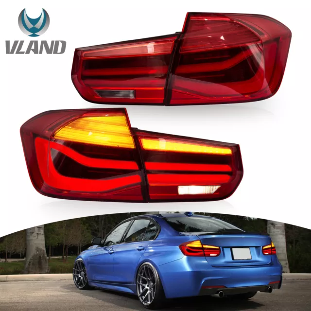 2x LED Rear LampsTaillight For BMW 3 Series F30 320i 335i 328i M3 13-18 Red Pair