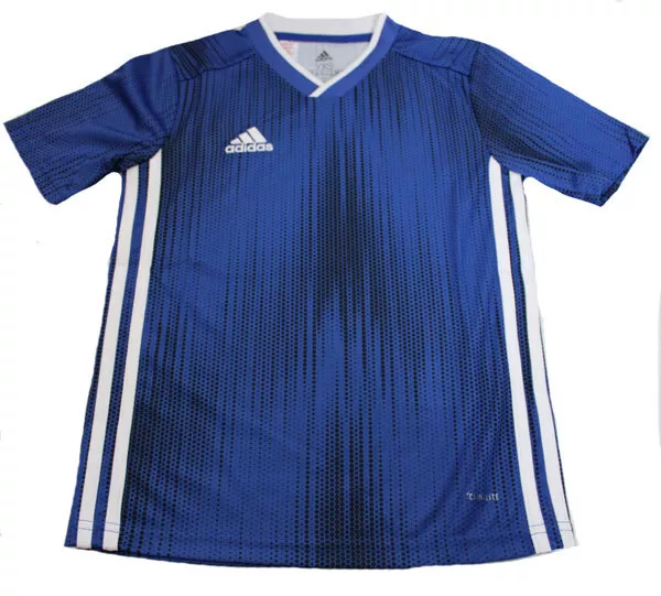 Jungen  T-Shirt Shirt Adidas Dp3532 Tiro 19 Jersey Blau Weiss Schwarz Trikot 128