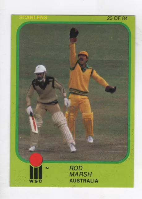 Scanlens World Series Cricket 1980/81. #23 Rod Marsh