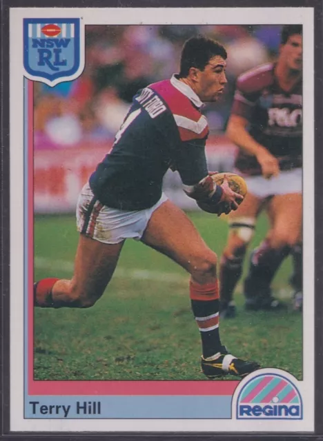 1992 Regina NRL Rugby League #4 Terry Hill (Western Suburbs Magpies)