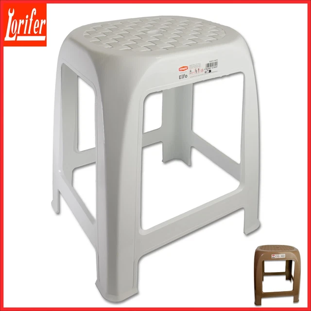 Sgabello sedia seggiola in plastica per casa giardino doccia camper campeggio