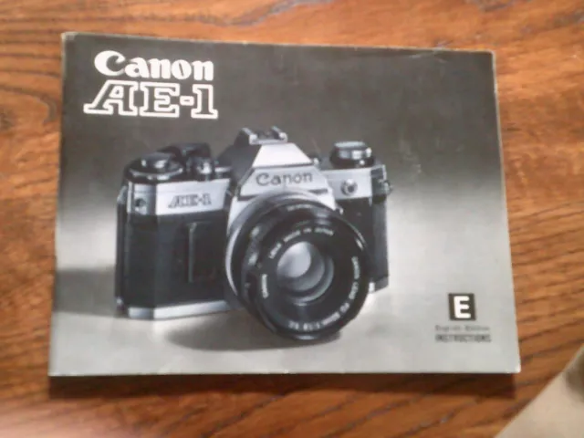 Canon Ae-1 Owner Guide    Excellent Condition