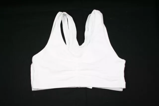 915B1 Barely There X570 2-Pack Cotton Active Racerback Bra 3X White (NWD)