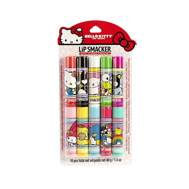 Lip Smacker Sanrio Hello Kitty and Friends 10 Piece Flavored Lip Balm Party Pack