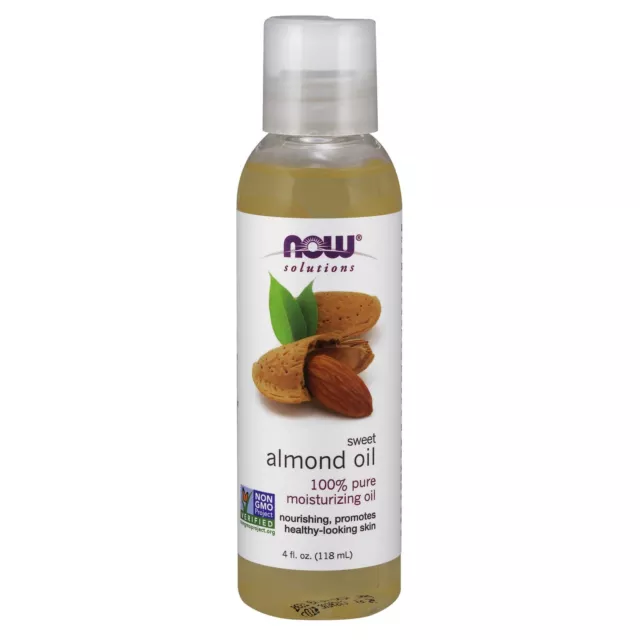 Now Foods Aceite de Almendras Dulces 4 Fl OZ ,100% Puro Hidratante