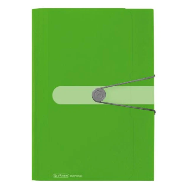 (TG. A4) herlitz Fächermappe easy orga to go, 12 Fächer, blau Apfel - NUOVO