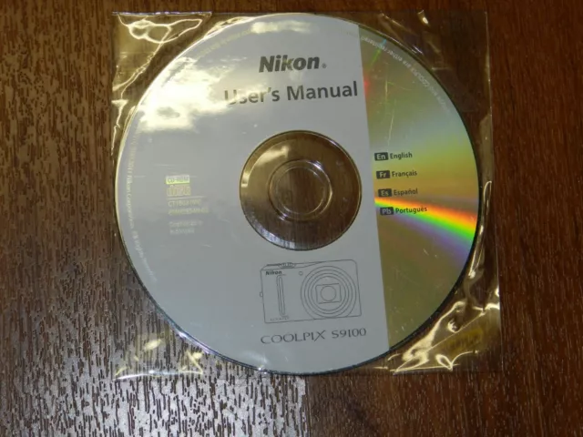 New Nikon OEM Genuine CD with User's Guide Instructions Manual for Coolpix S9100