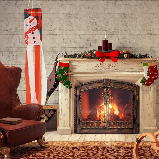 Xmas Hanging Decorations Christmas Windpipe Flag Santa Windsock Indicator 3