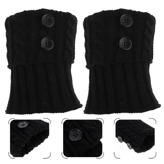 Knitted Leg Warmers Women Ribbed Socks Knee High Boot Women's