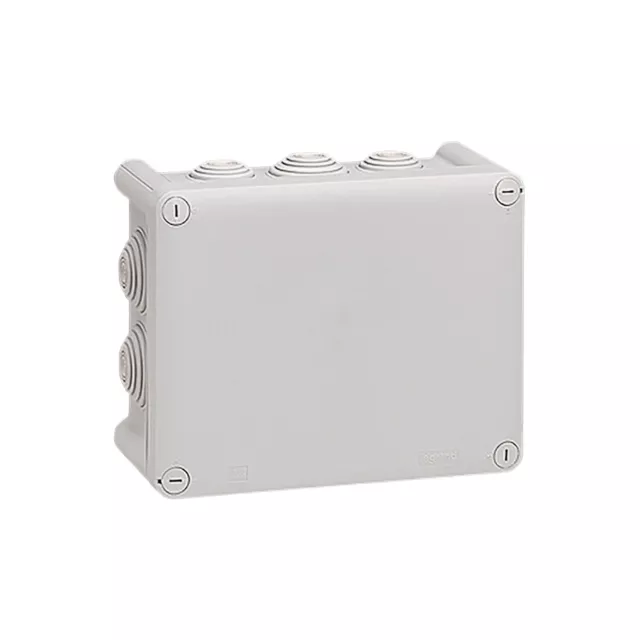 092042 Boîte de dérivation rectangulaire Plexo dimensions 155x110x74mm - gris RA