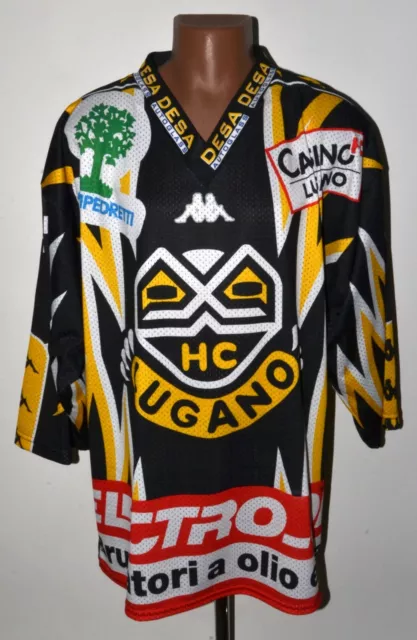 Lugano Switzerland Ice Hockey Shirt Jersey Kappa Size L Adult
