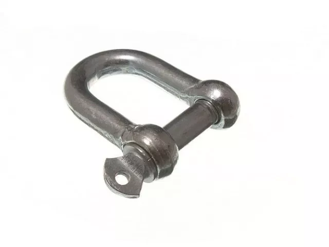 Quantity of 2 - D Shackle U Lock And Pin Wire Rope Fastener 12Mm 1/2 In Bzp