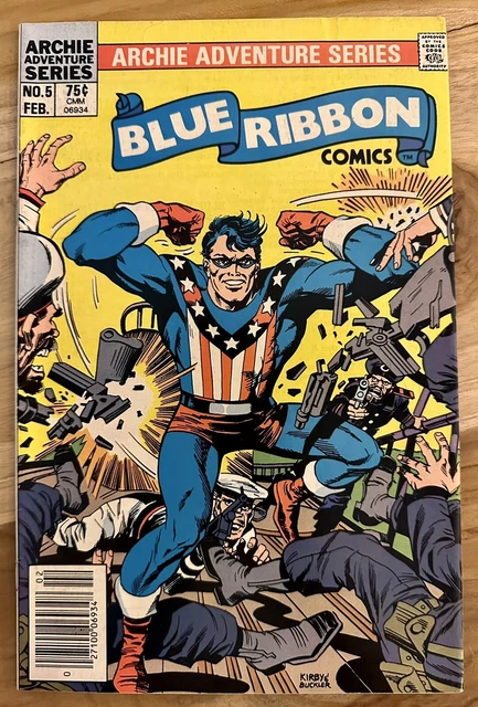 BLUE RIBBON COMICS #5 - Archie Feb. 1984 VF THE SHIELD BY SIMON & KIRBY