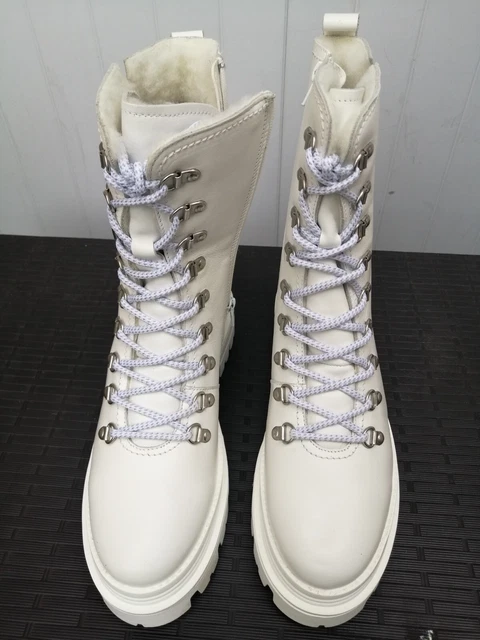 Tamaris Bottes Femme Cuir Blanc Fourree Pointure 40 Neuves